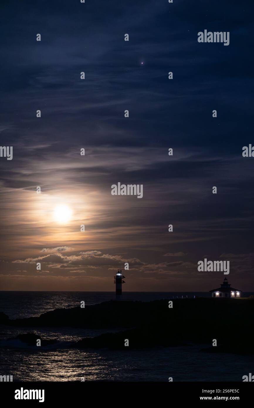 The first full moon of the year 2025 on a cold night where wolves ...