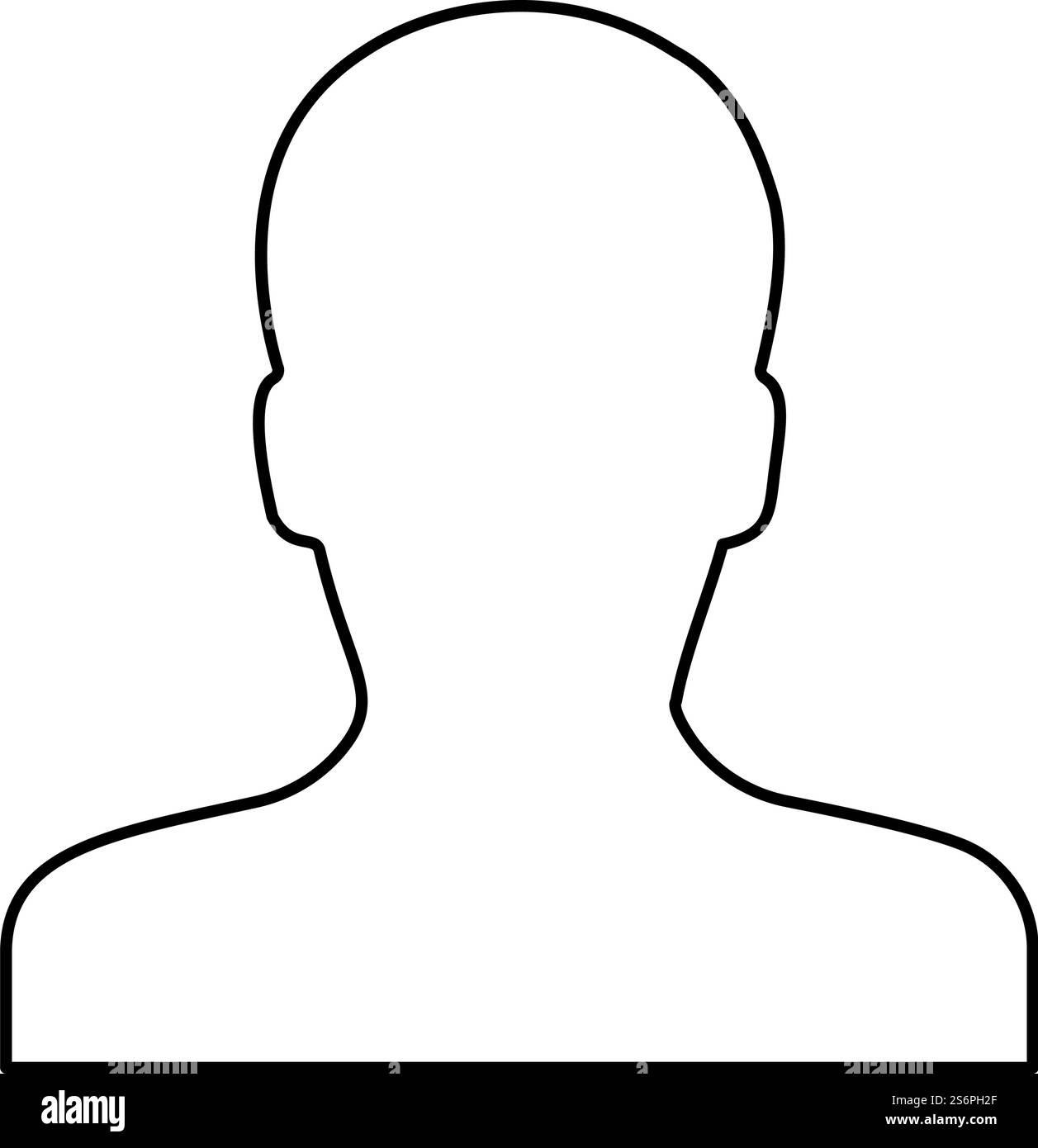 Avatar man face silhouette User sign Person profile picture male ...