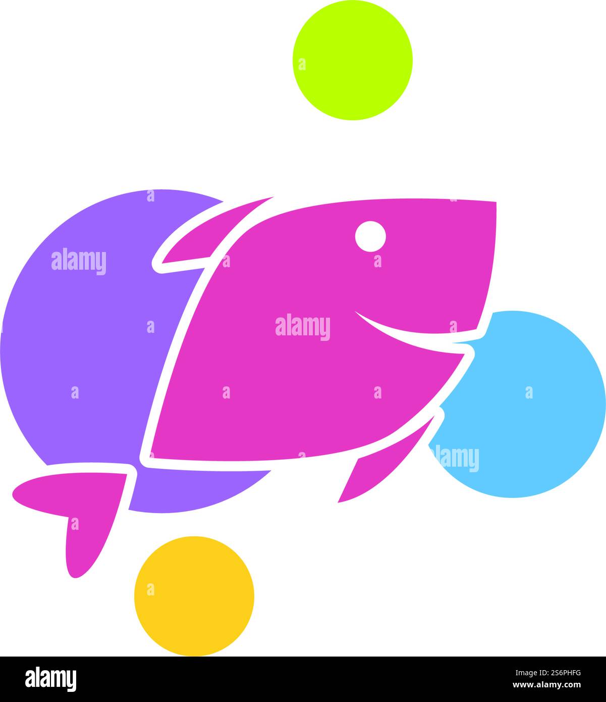 Fish ilustration logo vector template Stock Vector
