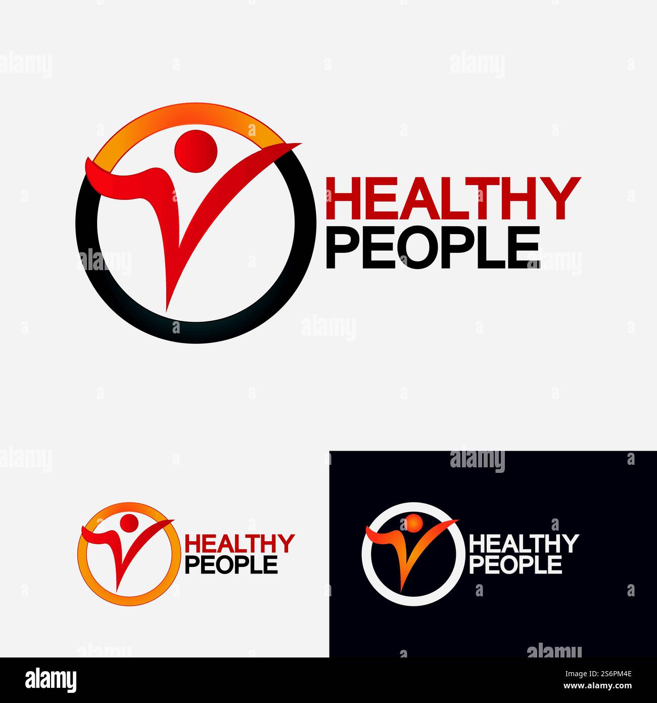 Health People Logo Vector illustration Design Template Stock Vector ...