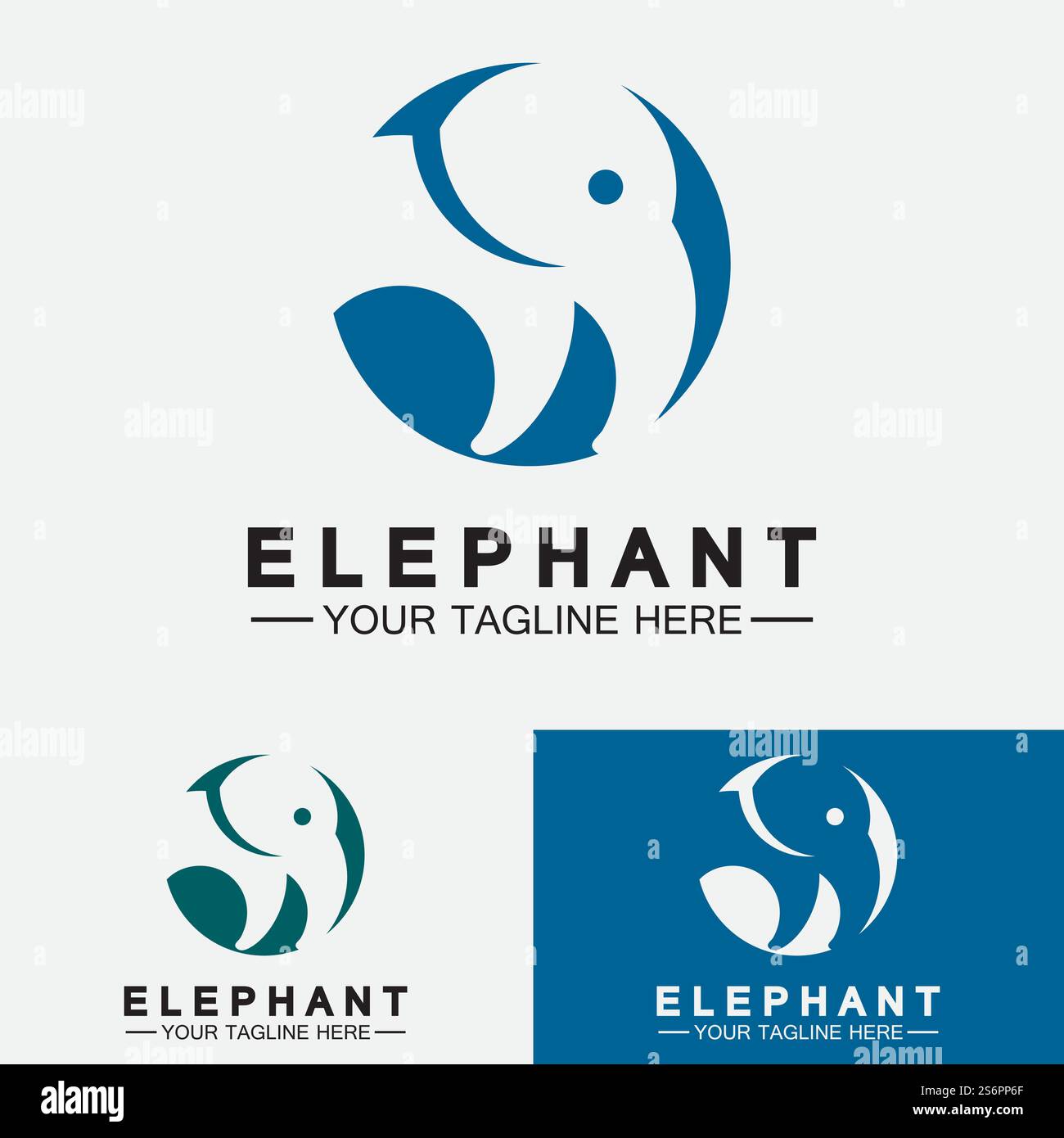 Elephant Logo Vector Illustrator Design Template Stock Vector