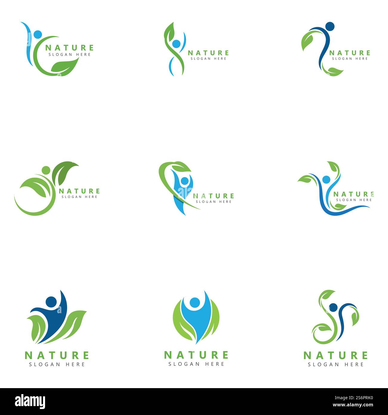 Nature Herbal Medicine Healthy People Wellness Vector Logo Design ...