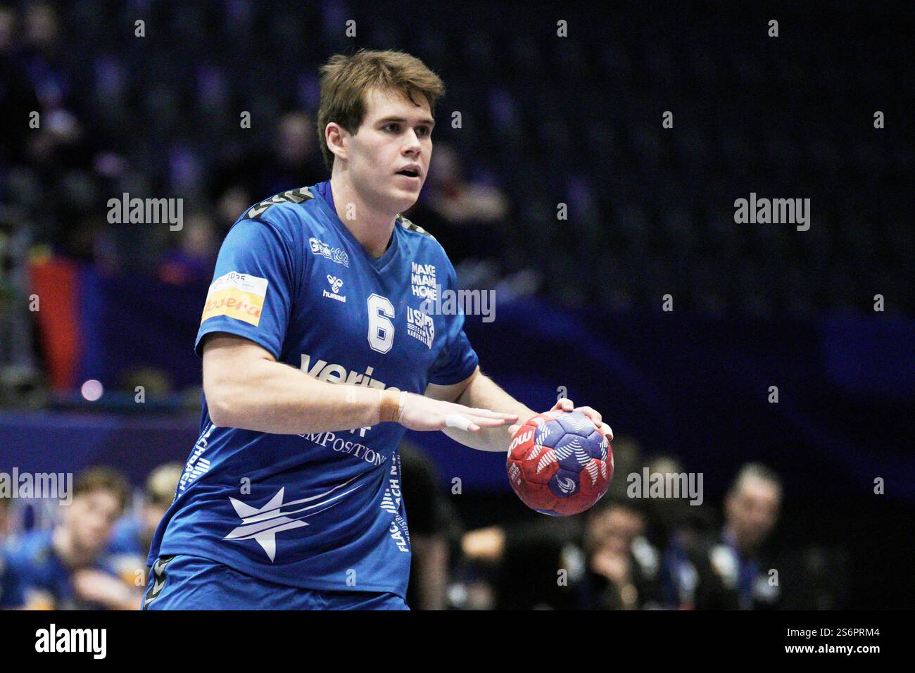 Jonas Stromberg of the U.S. in action during the Handball Men's World ...