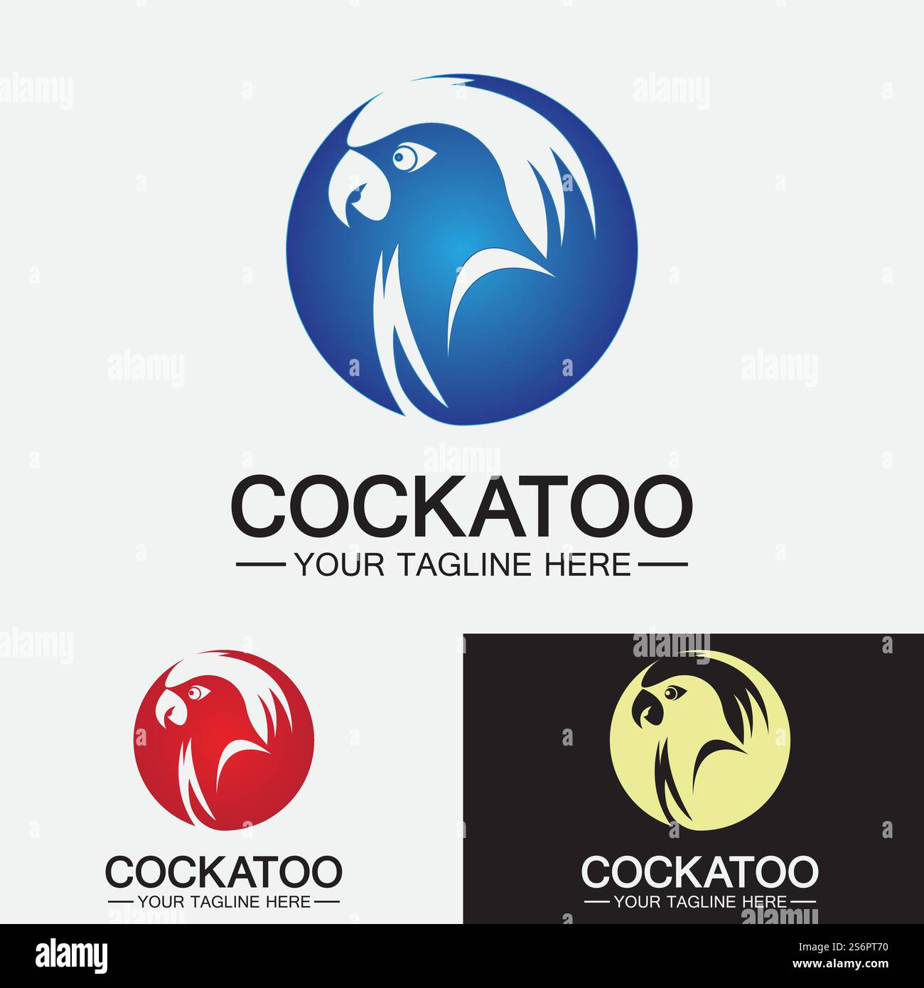 Cockatoo Parrot Bird logo design vector template Stock Vector Image ...