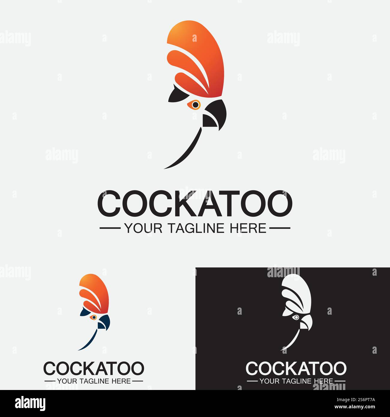 Cockatoo Parrot Bird logo design vector template Stock Vector Image ...
