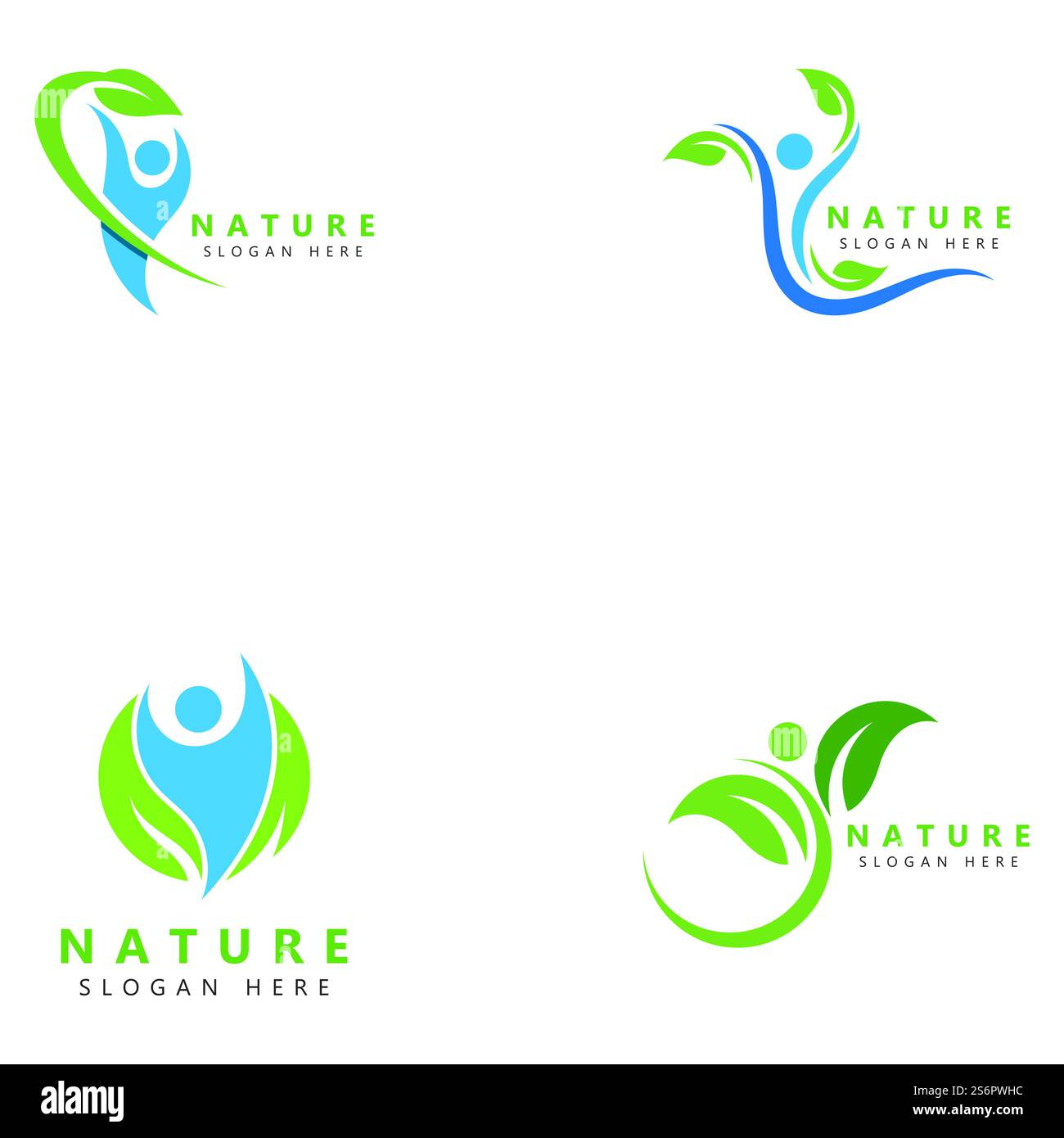 Nature Herbal Medicine Healthy People Wellness Vector Logo Design ...