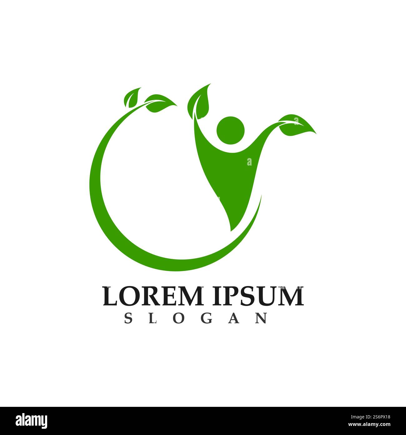 people leaf green nature health logo and symbols Stock Vector Image ...