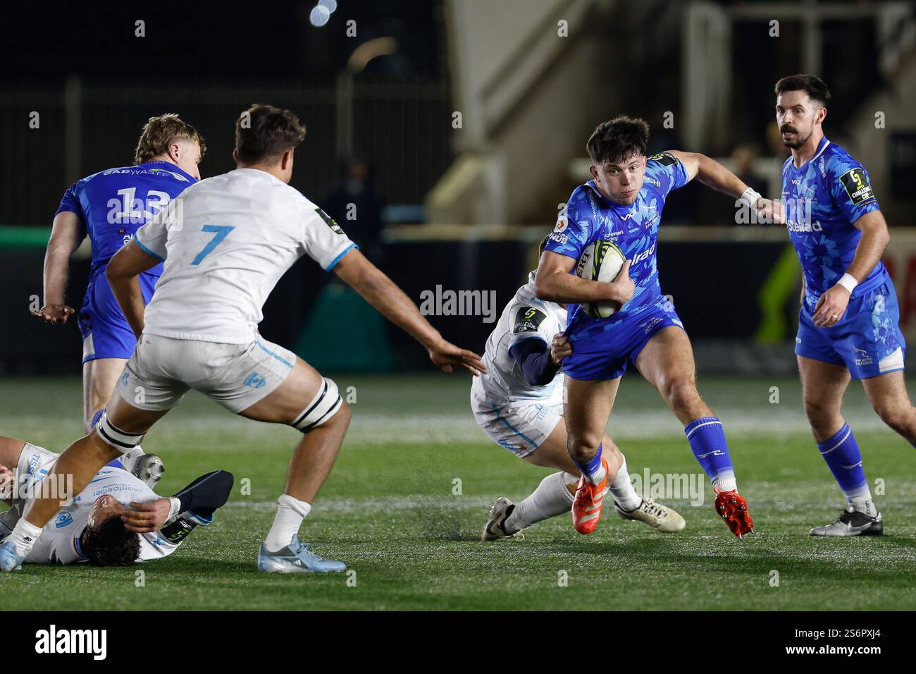 Kieran Wilkinson of Newcastle Falcons steps during the European Rugby