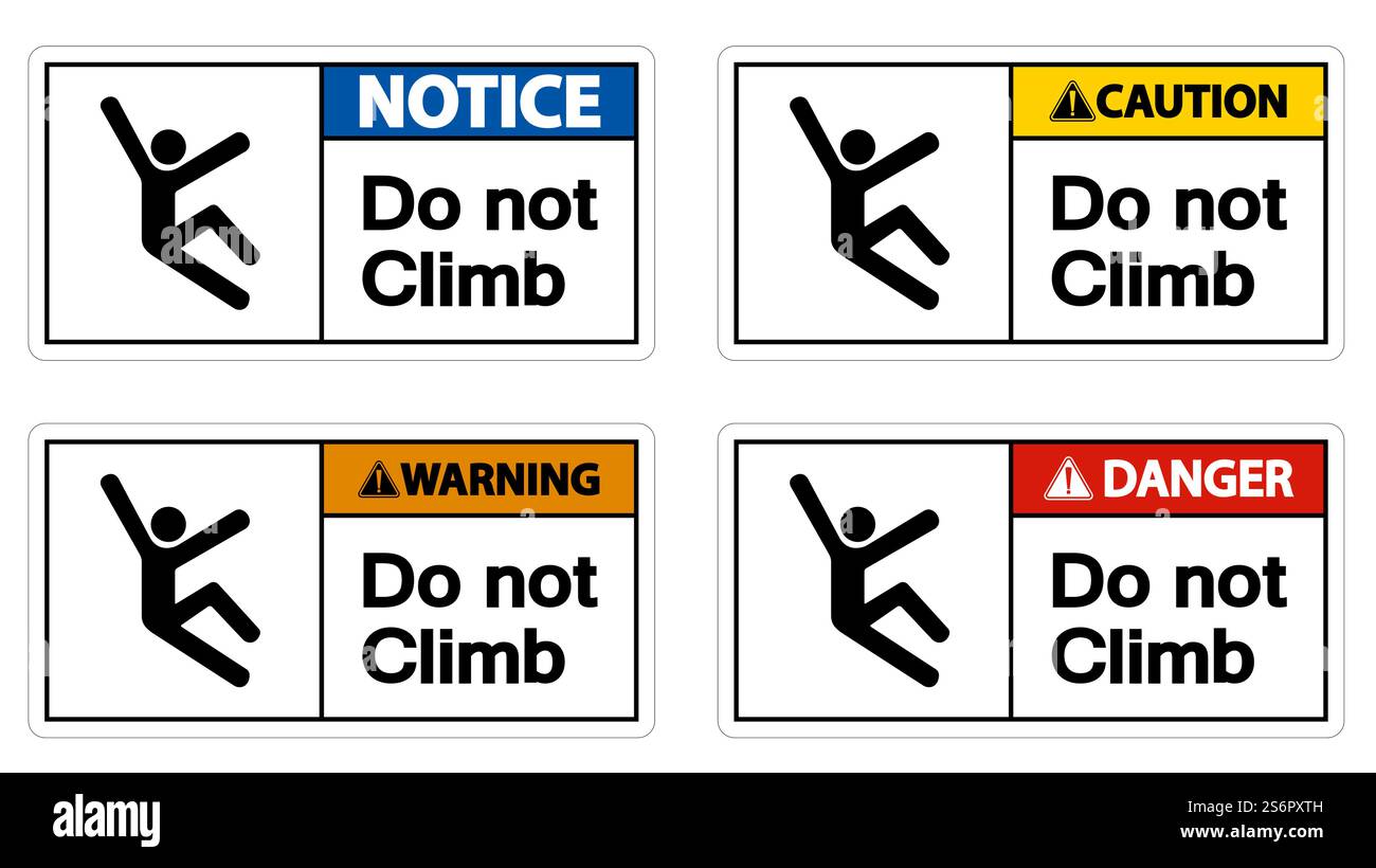 Do Not Climb Symbol Sign on White Background Stock Vector Image & Art ...