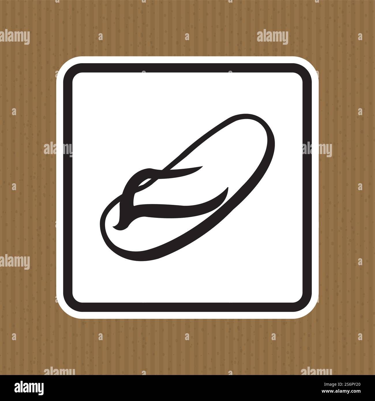 No Slipper On White Background Stock Vector