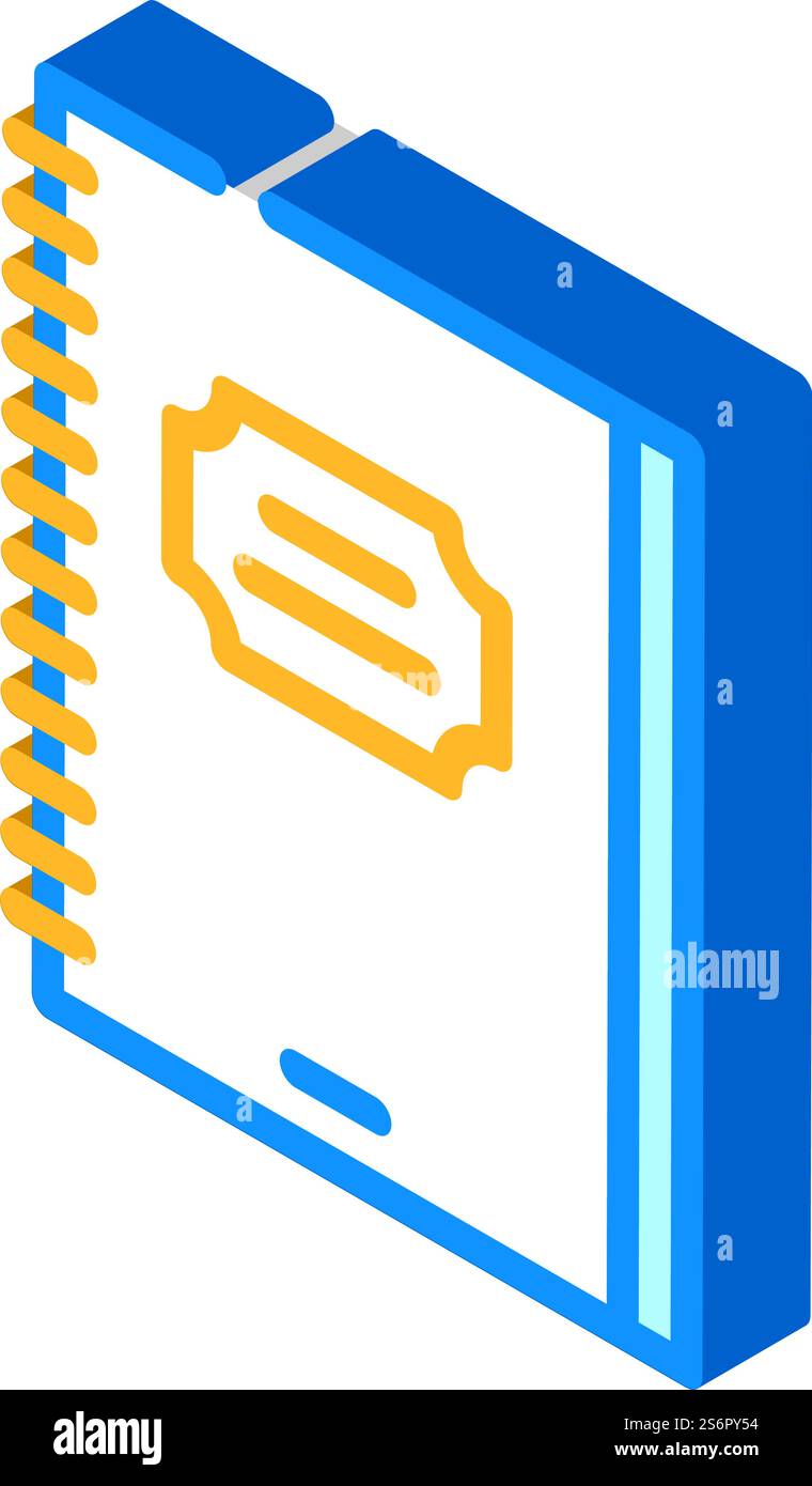 spring diary isometric icon vector. spring diary sign. isolated symbol illustration. spring diary isometric icon vector illustration Stock Vector