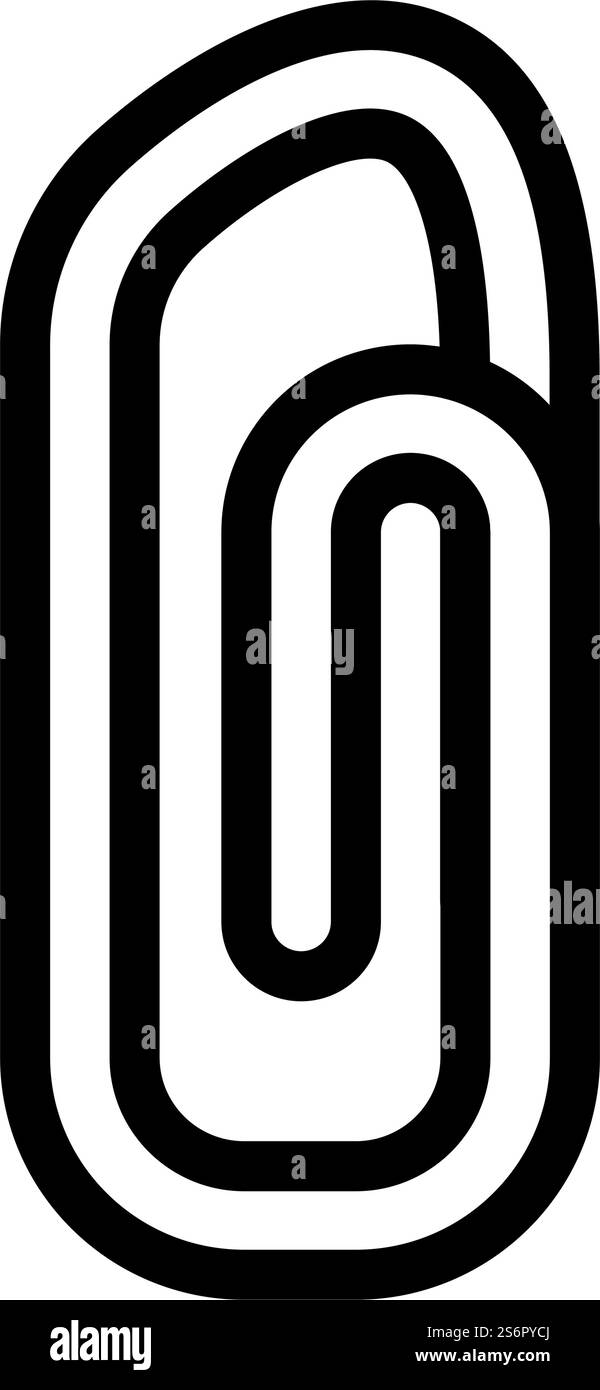 attach file line icon vector. attach file sign. isolated contour symbol ...