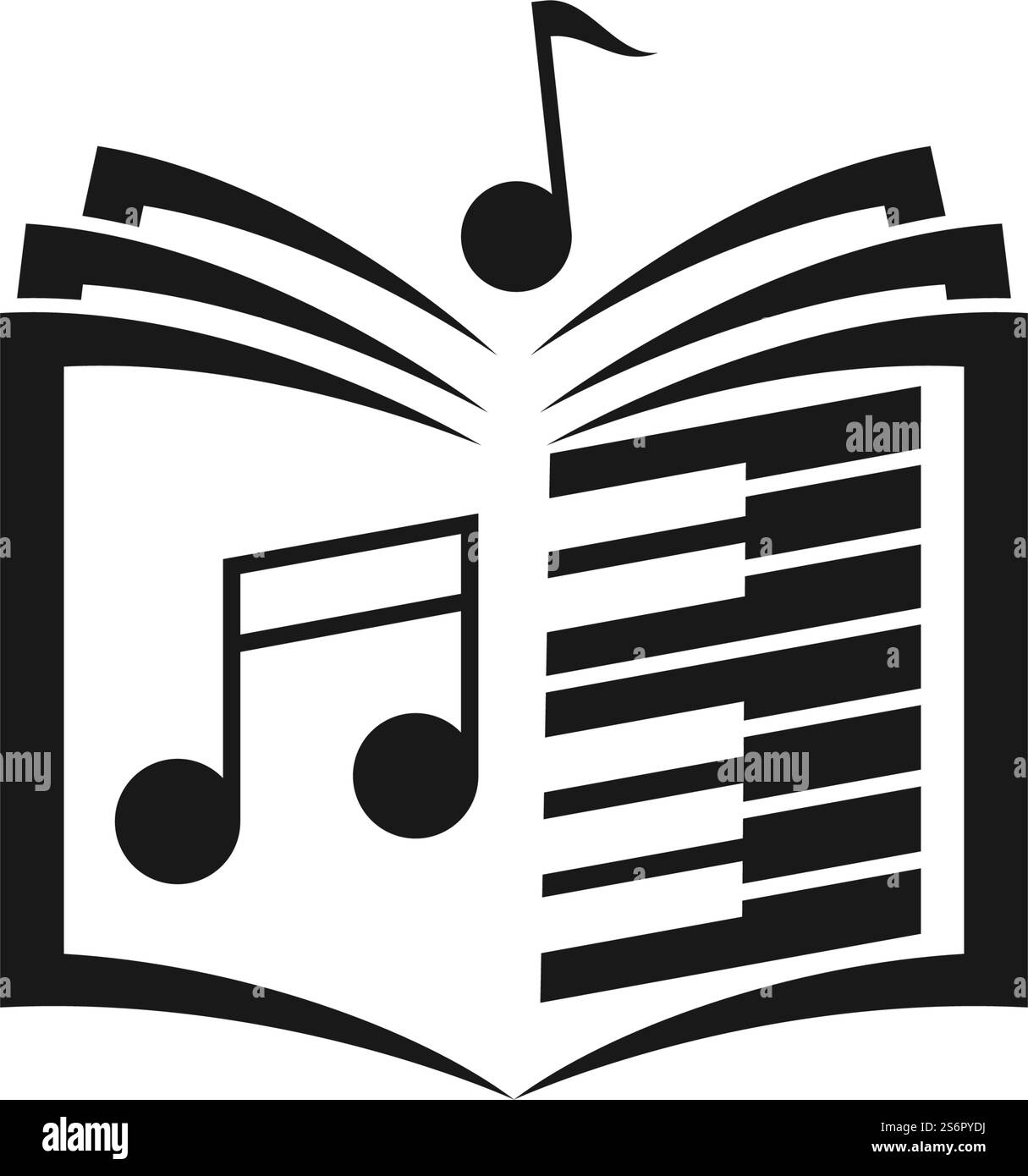 Piano vector ilustration flat design template Stock Vector