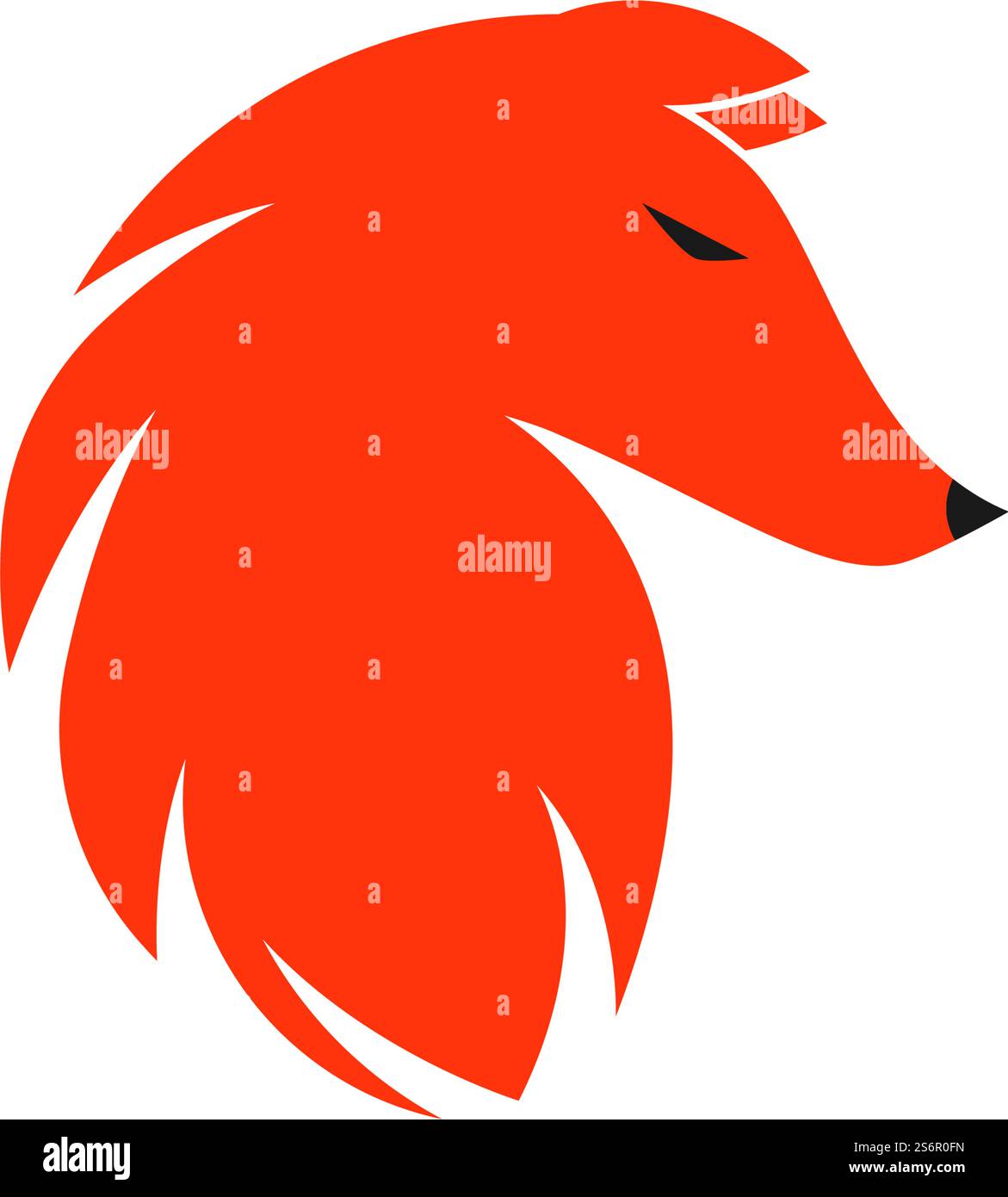 Fox logo illustration vector template Stock Vector Image & Art - Alamy