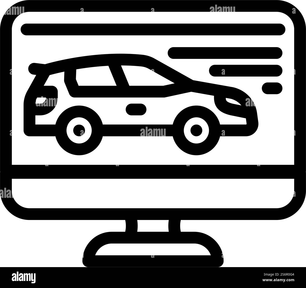 computer diagnostics of cars line icon vector. computer diagnostics of ...