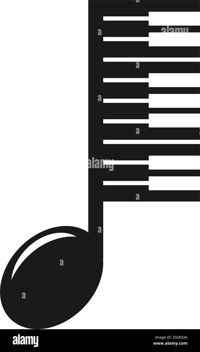 Piano vector ilustration flat design template Stock Vector