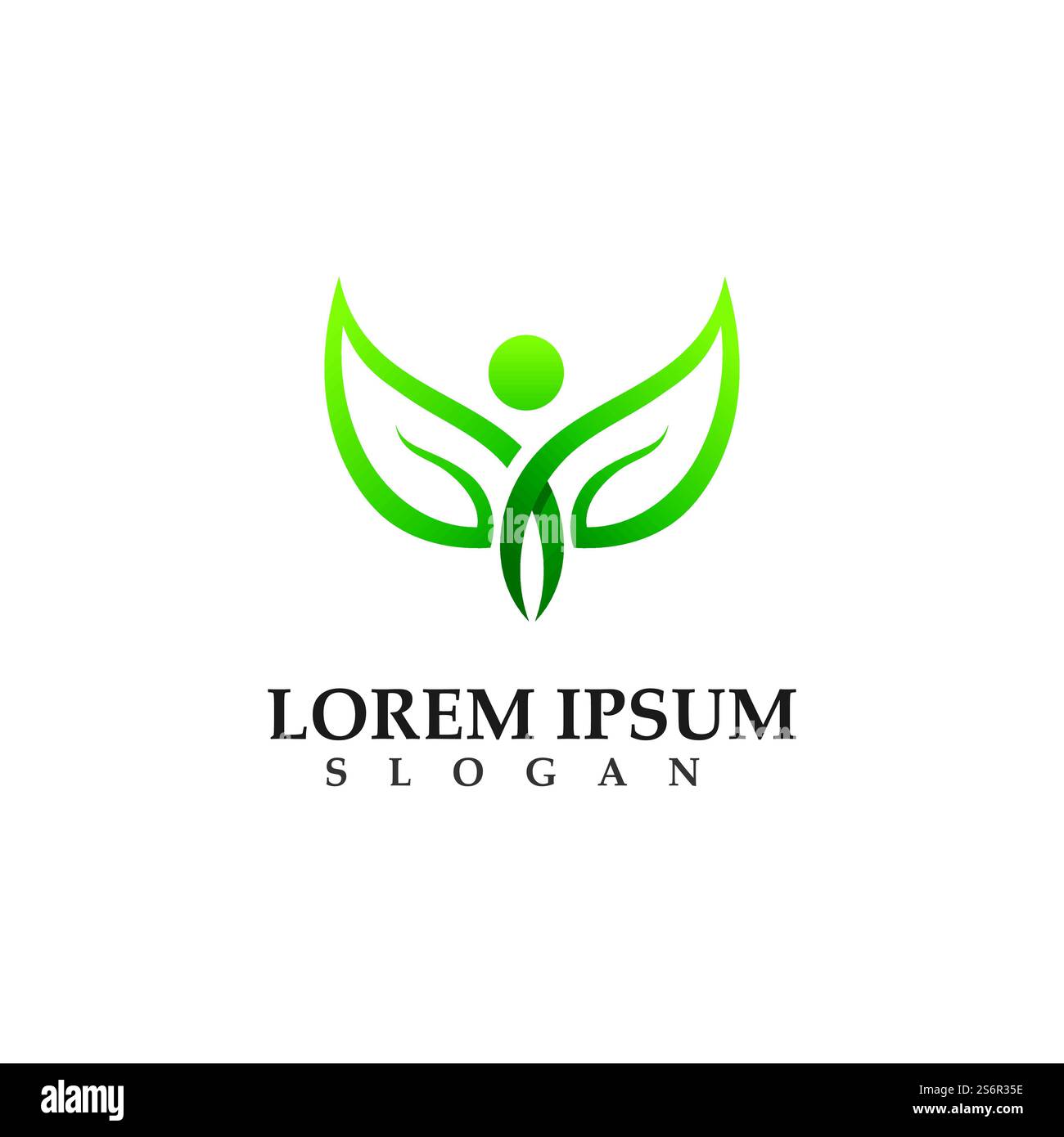 people leaf green nature health logo and symbols Stock Vector Image ...