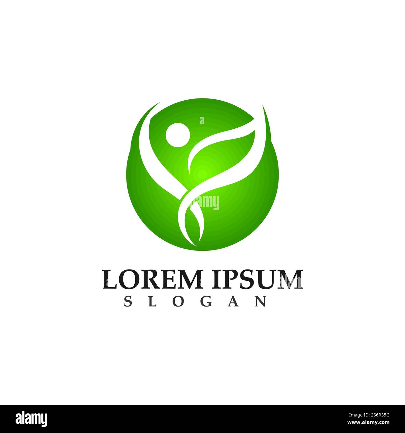people leaf green nature health logo and symbols Stock Vector Image ...