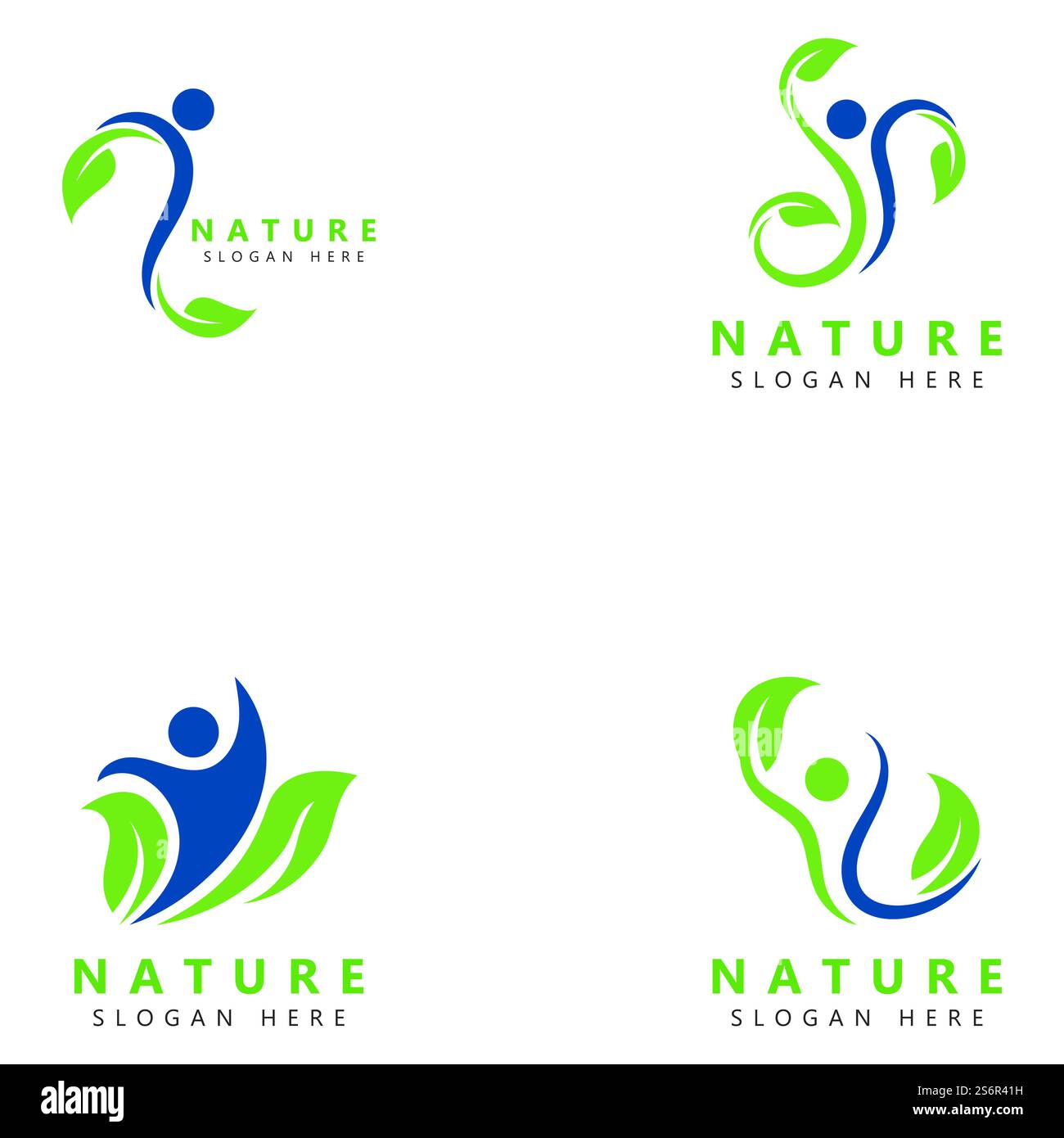 Nature Herbal Medicine Healthy People Wellness Vector Logo Design ...