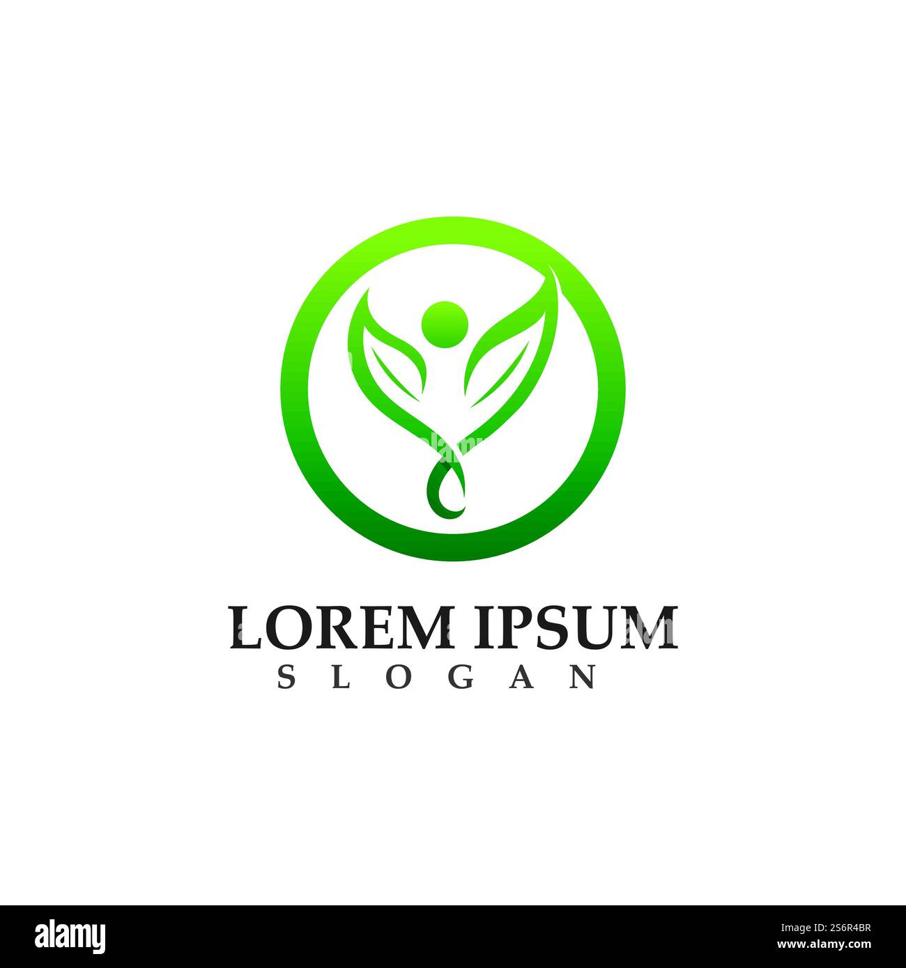 people leaf green nature health logo and symbols Stock Vector Image ...