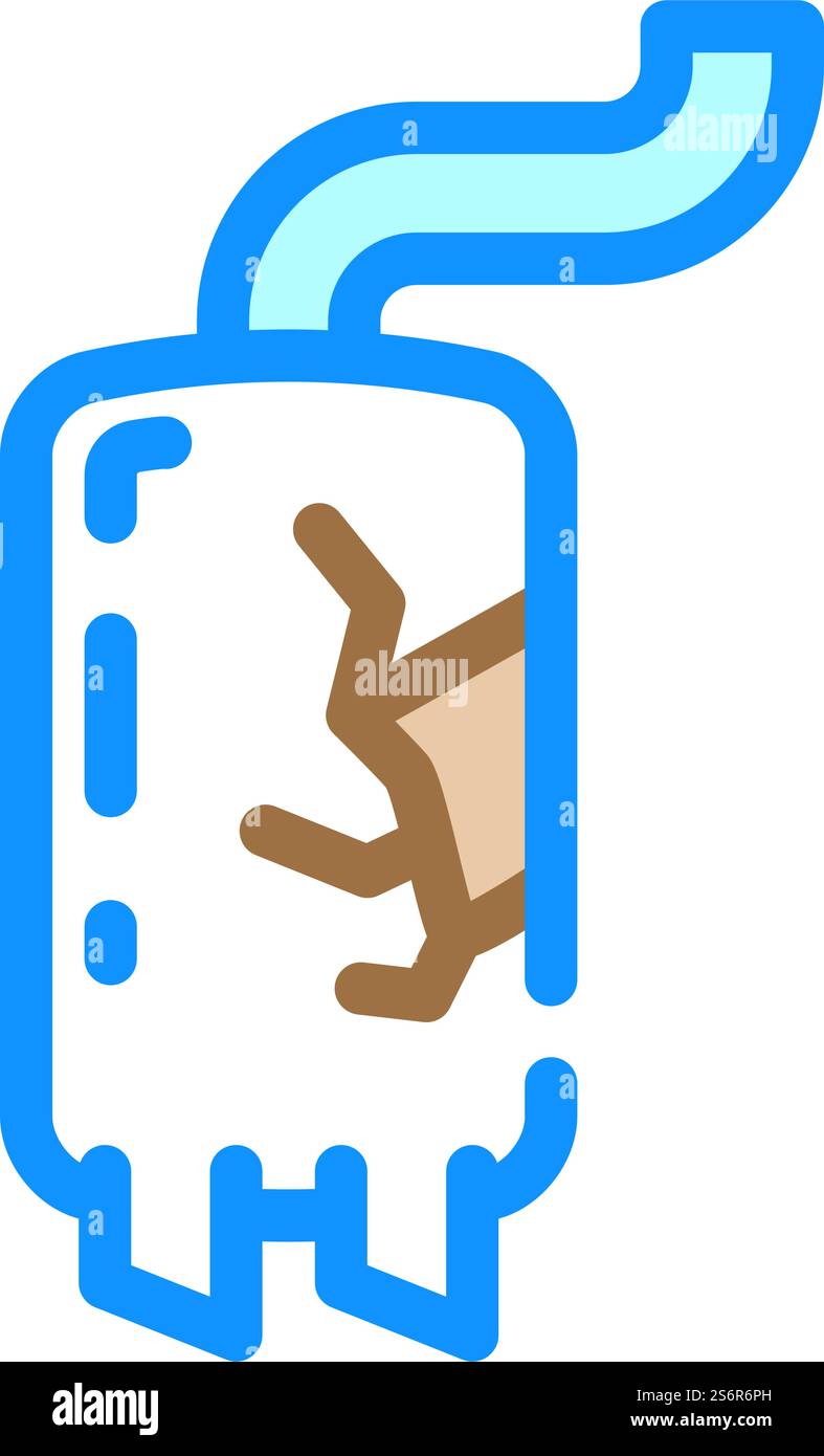 exhaust pipe color icon vector. exhaust pipe sign. isolated symbol ...