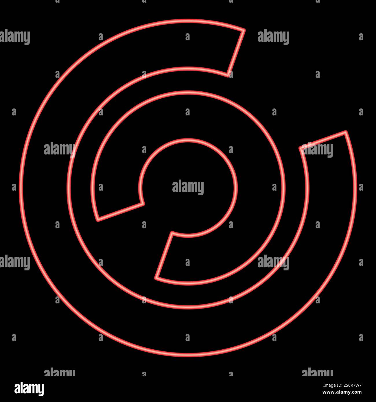 Neon load red color vector illustration image flat style light. Neon ...