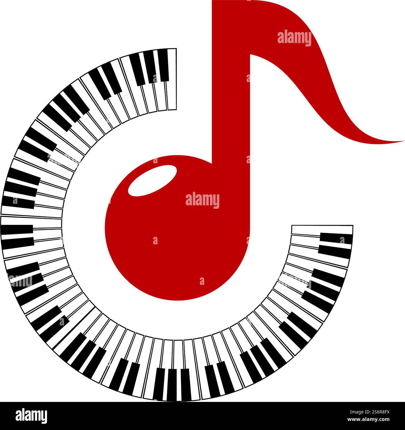 Piano vector ilustration flat design template Stock Vector