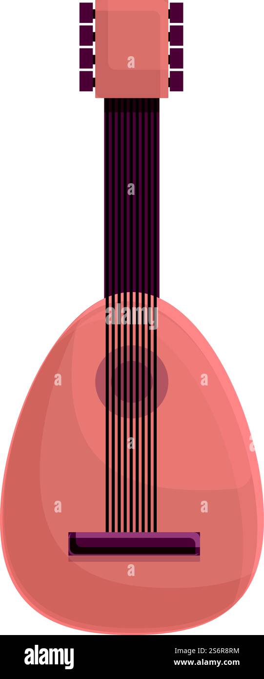 Medieval guitar icon cartoon vector. Music instrument. Oriental oud ...