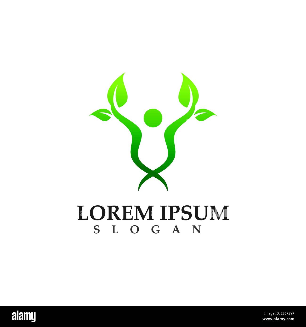 people leaf green nature health logo and symbols Stock Vector Image ...