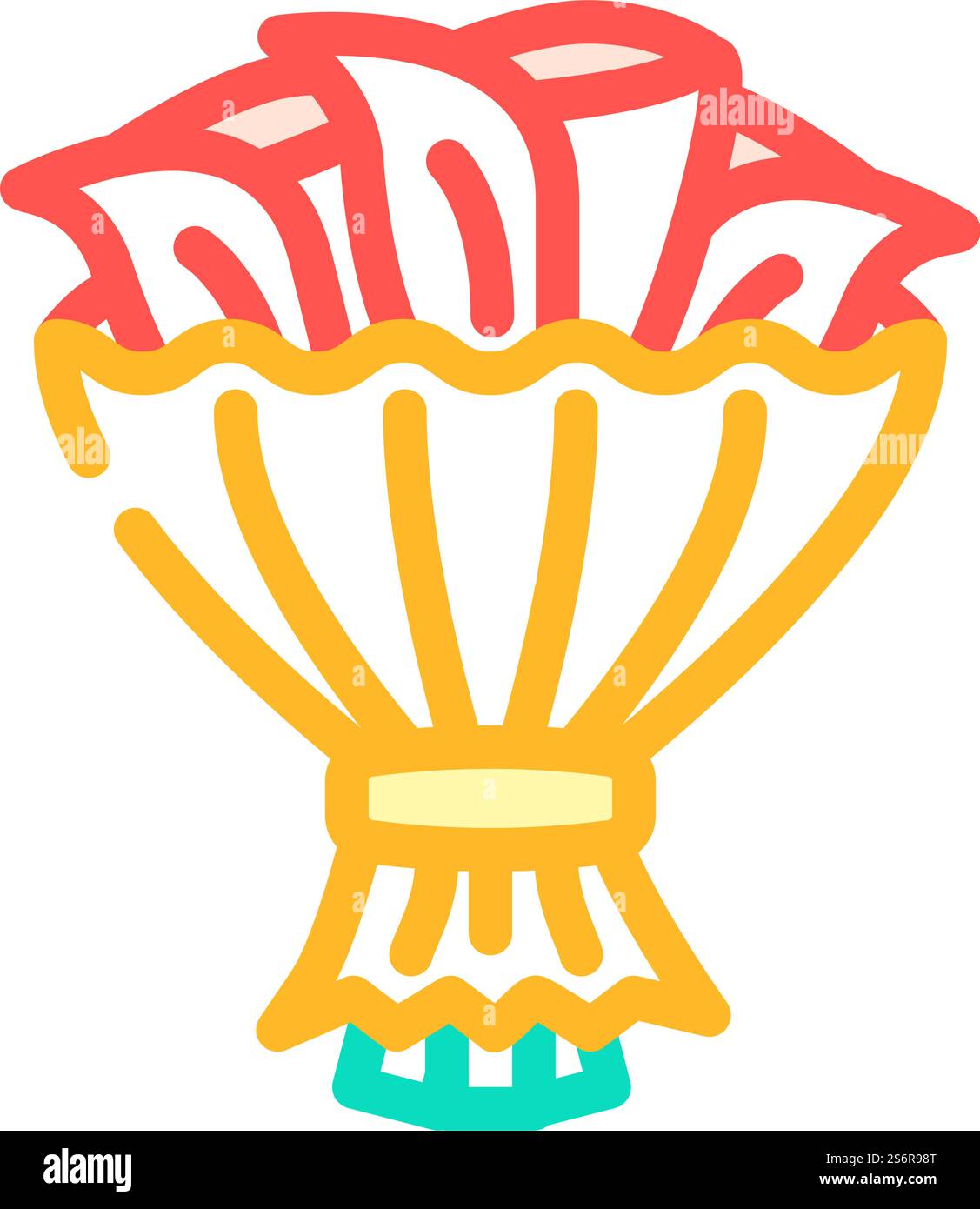 bouquet flower color icon vector. bouquet flower sign. isolated symbol ...