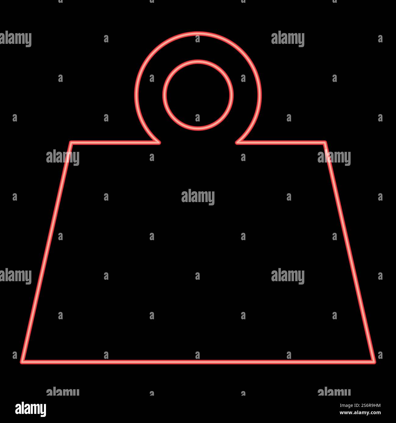 Neon Weight Neon weight red color vector illustration image flat style light. Neon ...