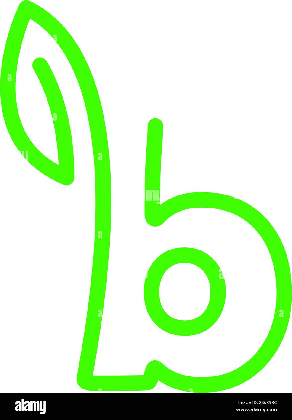 Leaf with initial Letter Logo natural Design Vector illustration Stock ...