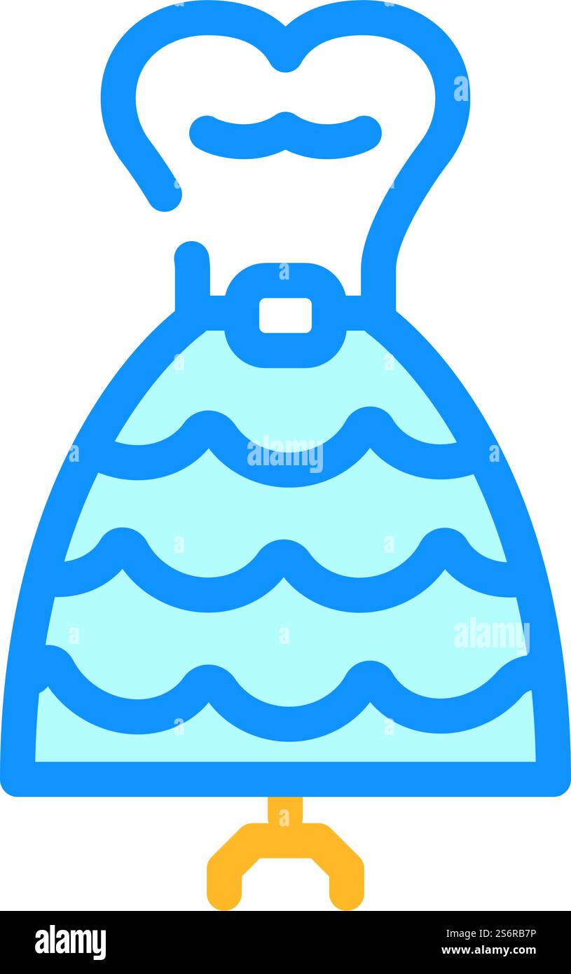 dress garment bridal shop color icon vector. dress garment bridal shop ...