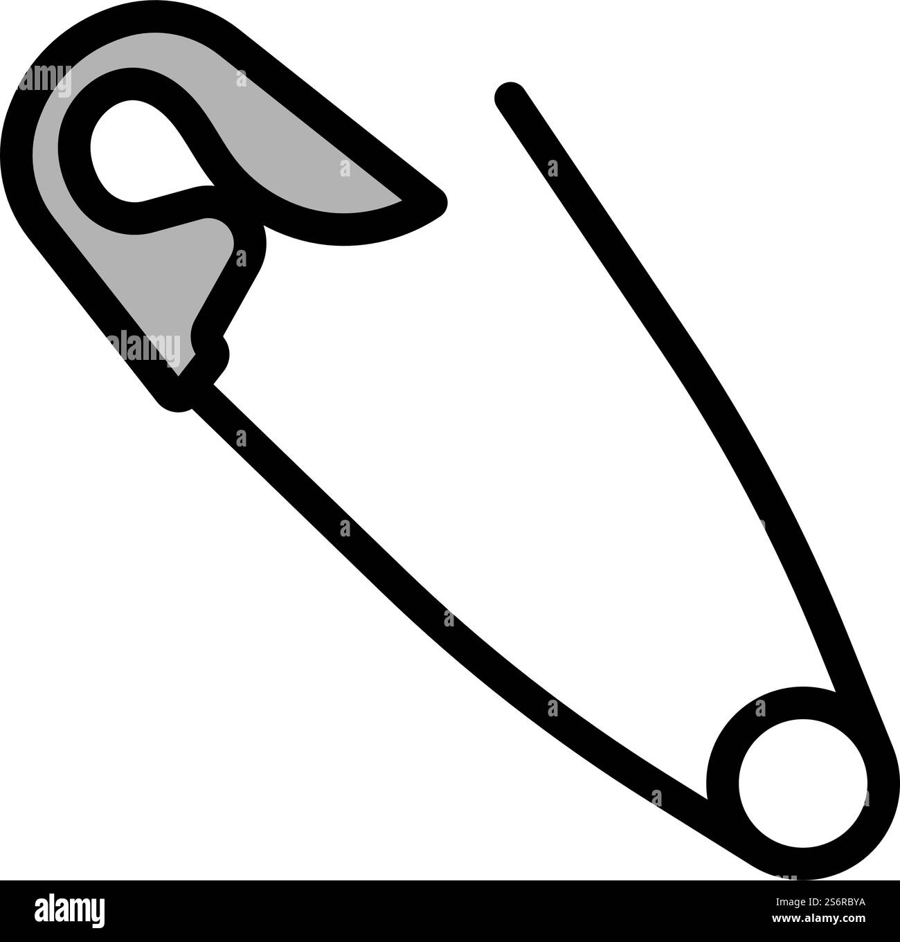 Tailor Safety Pin Icon. Editable Bold Outline With Color Fill Design ...