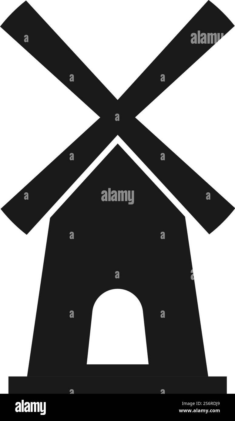 Windmill logo vector flat design template Stock Vector Image & Art - Alamy