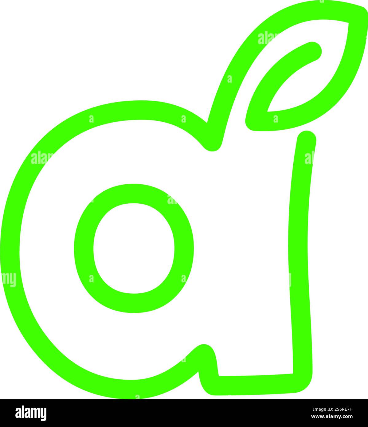 Leaf with initial Letter Logo natural Design Vector illustration Stock ...