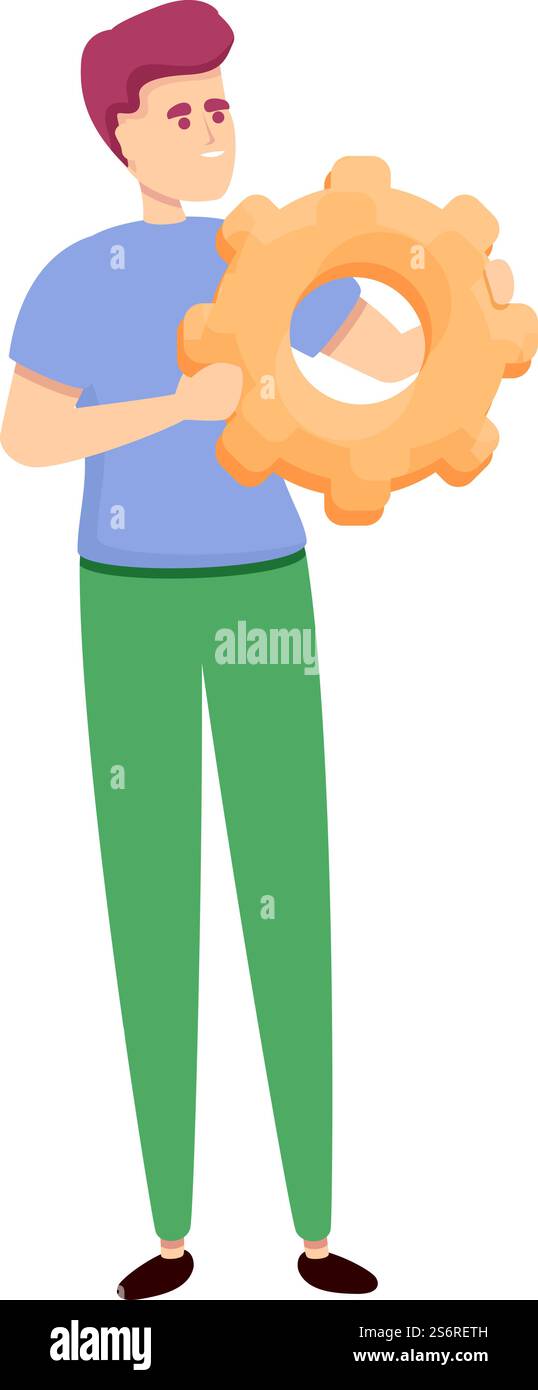 Process realization icon cartoon vector. Human development. Business ...