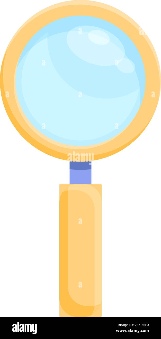 Concentration magnifier icon cartoon vector. Zen work. Office think ...