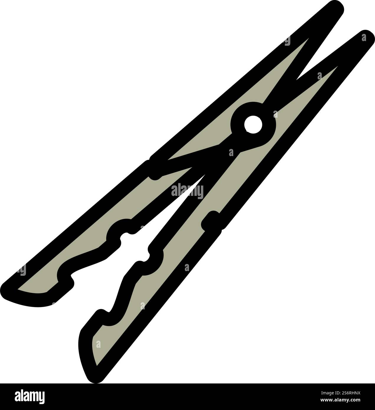 Cloth Peg Icon. Editable Bold Outline With Color Fill Design. Vector ...