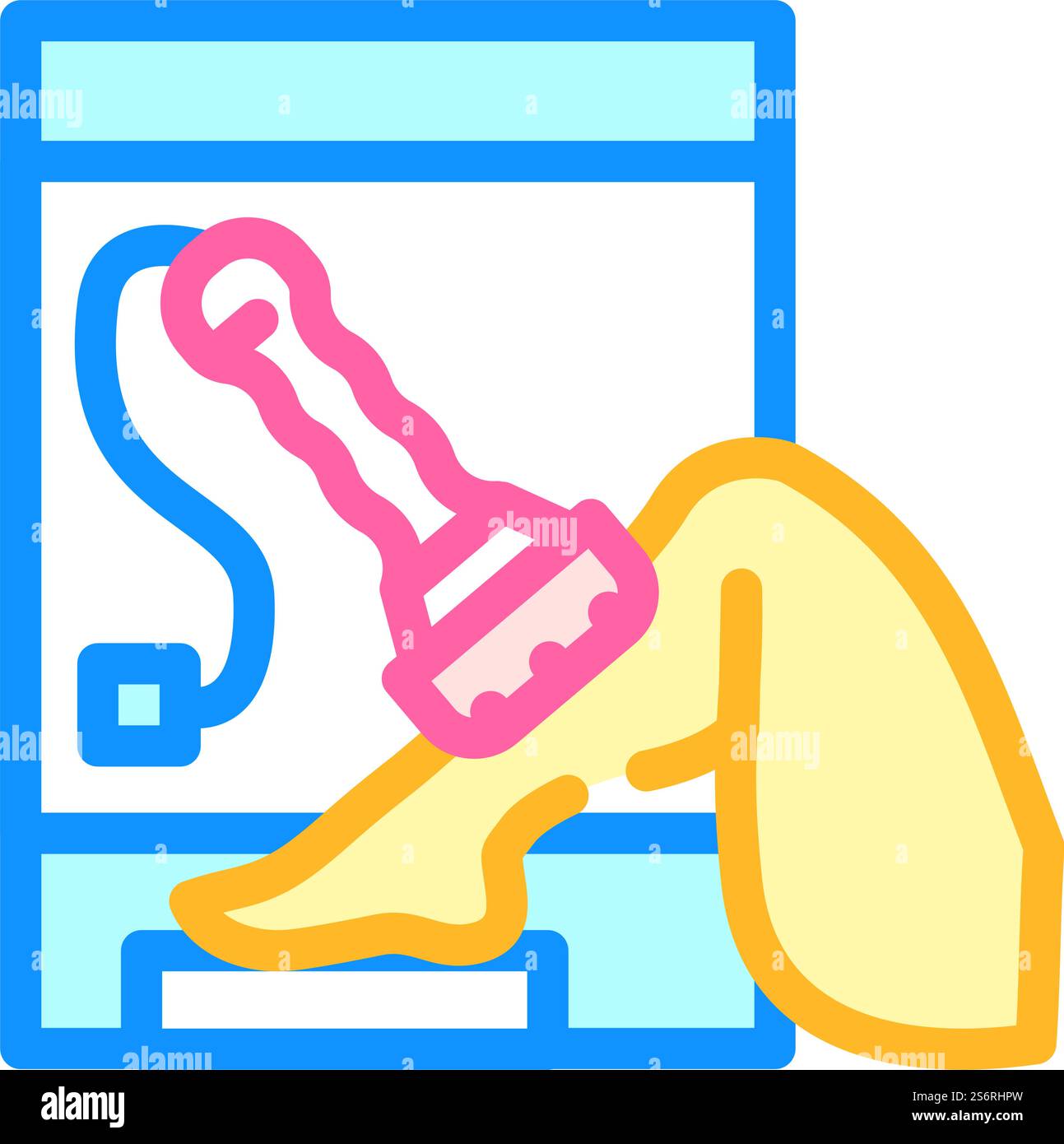 laser hair removal color icon vector. laser hair removal sign. isolated