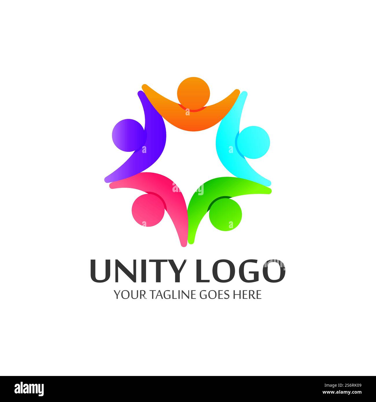 colorful unity concept logo icon vector template Stock Vector Image ...