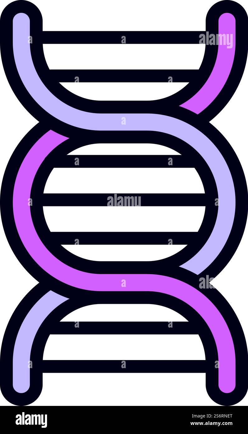 Bio dna icon outline vector. Genetic lab. Human mutation. Bio dna icon ...