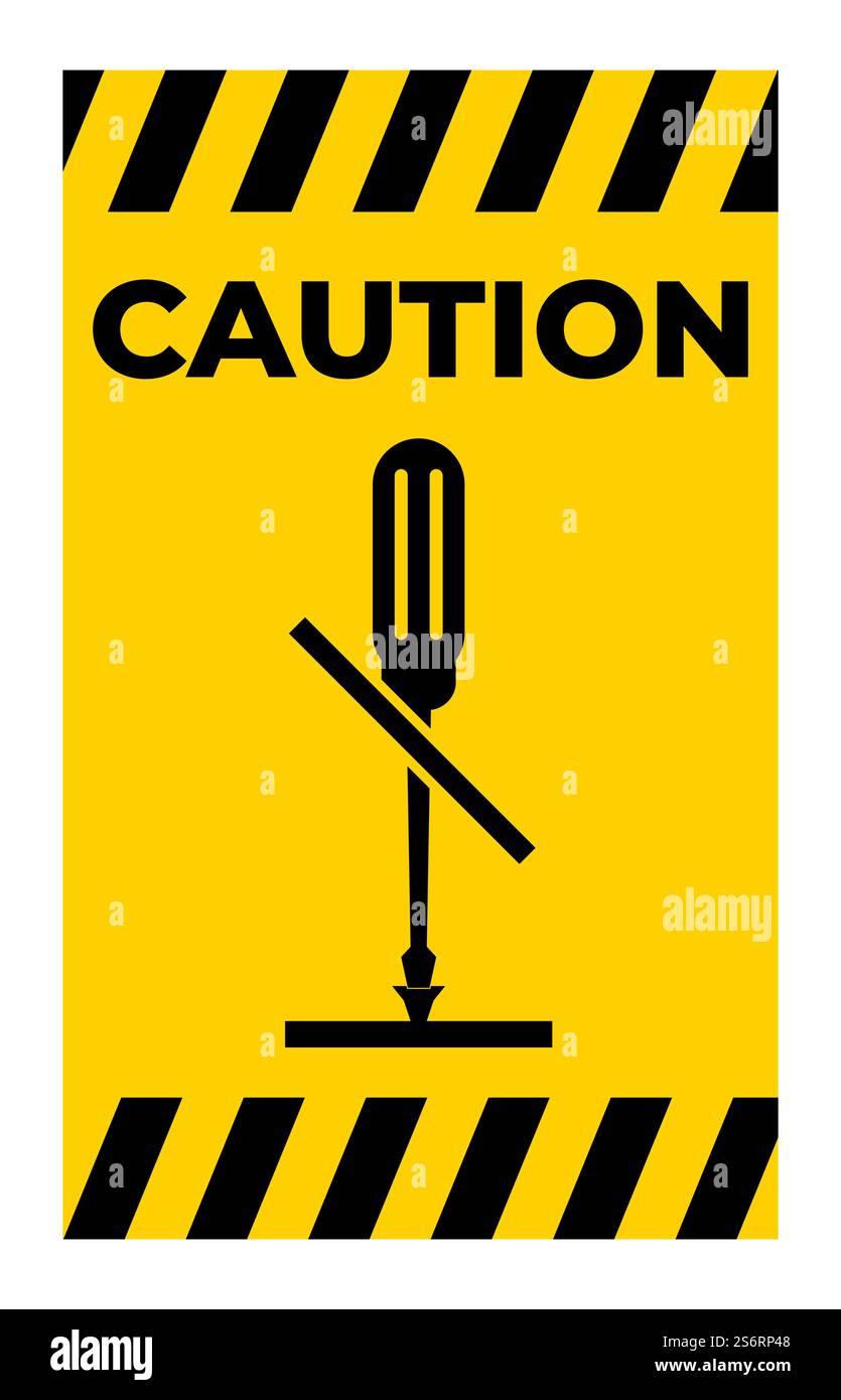 Screwdriver prohibition icon on white background Stock Vector Image ...