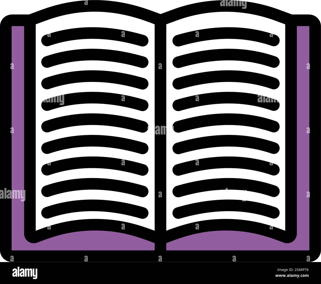 Open Book Icon. Editable Bold Outline With Color Fill Design. Vector ...