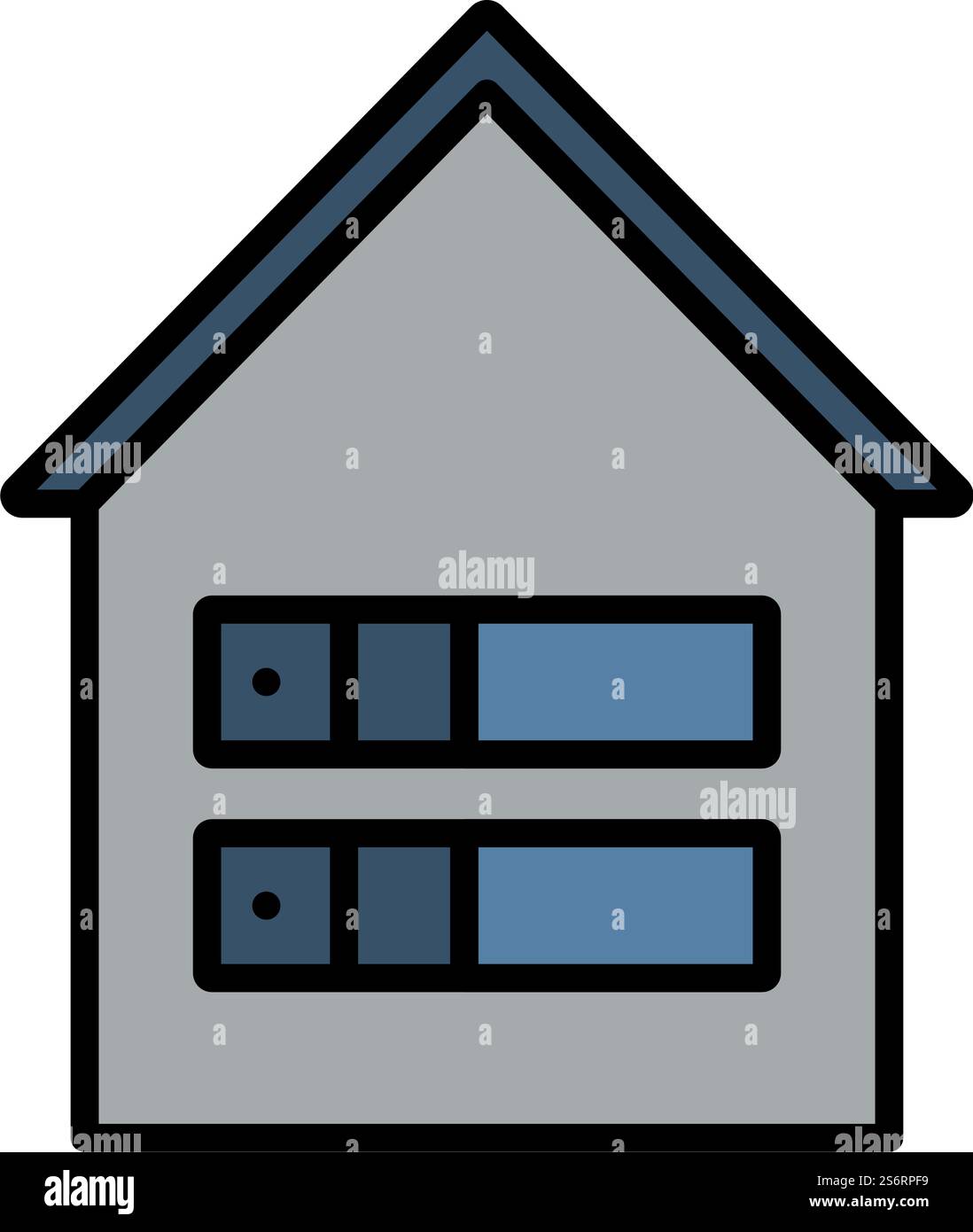 Datacenter Icon. Bold outline design with editable stroke width. Vector Illustration. Stock Vector