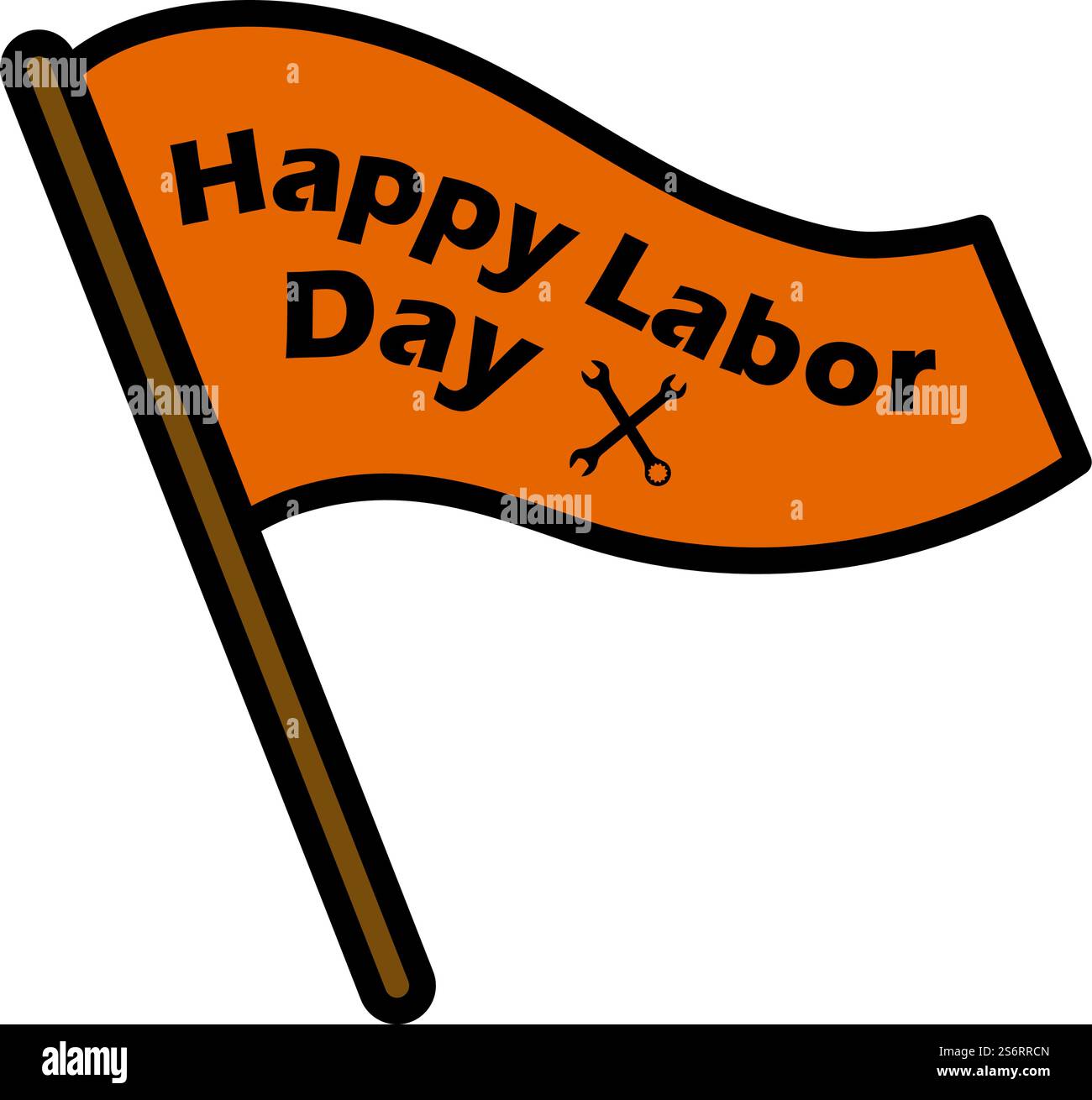 Labor Day Icon. Editable Bold Outline With Color Fill Design. Vector ...