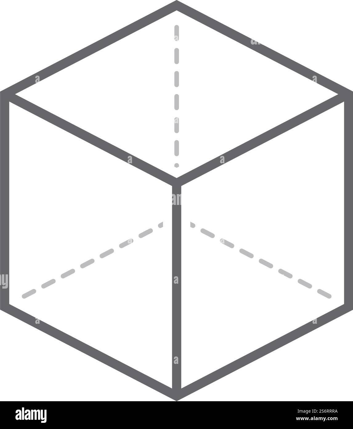 Cube With Projection Icon. Flat Color Design. Vector Illustration. Stock Vector