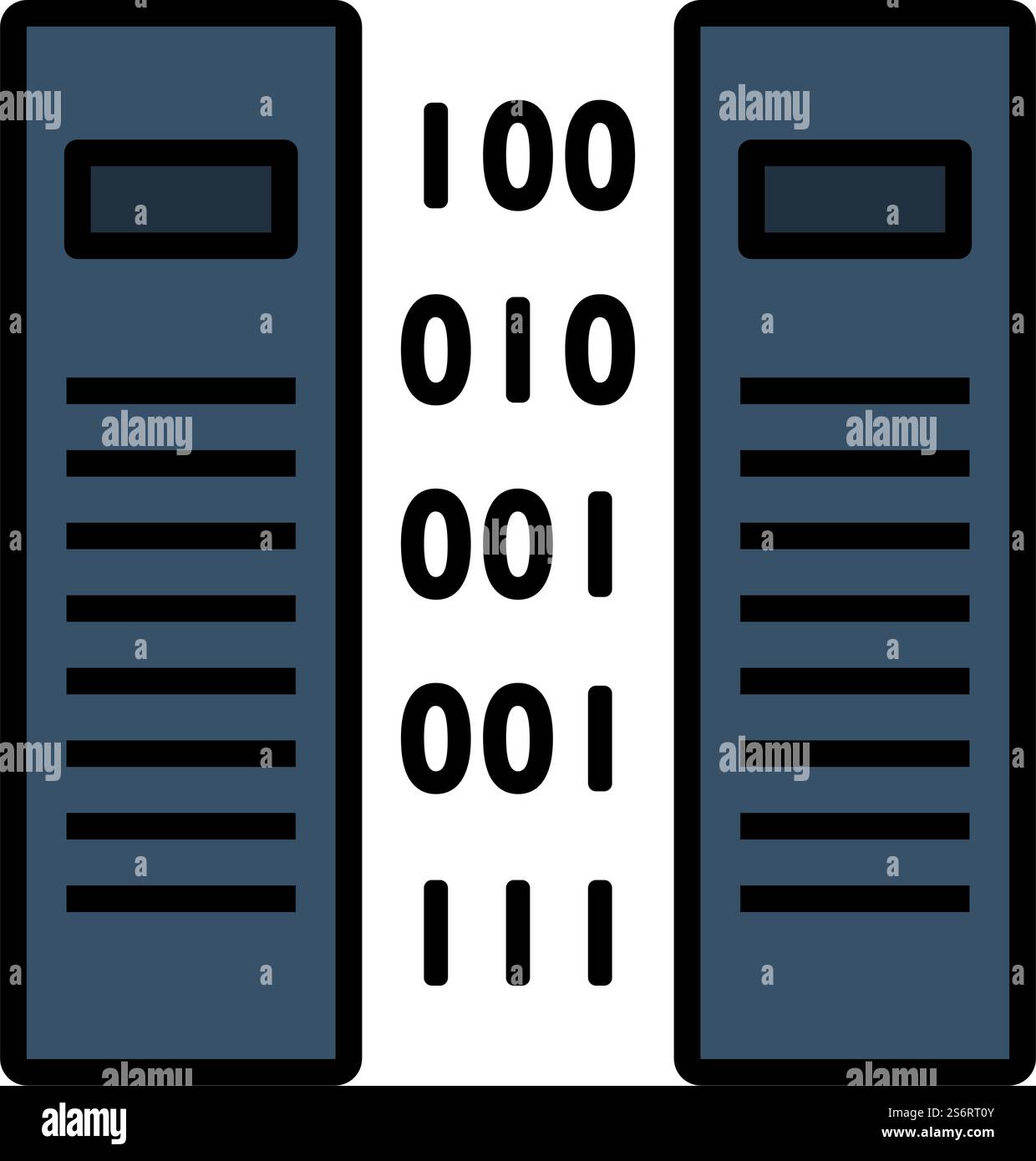 Server Icon. Bold outline design with editable stroke width. Vector ...