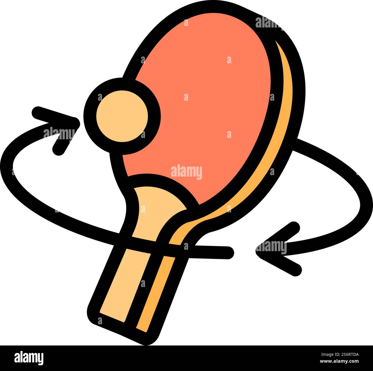 Ping pong spin shot icon outline vector. Racket play. Sport pingpong ...