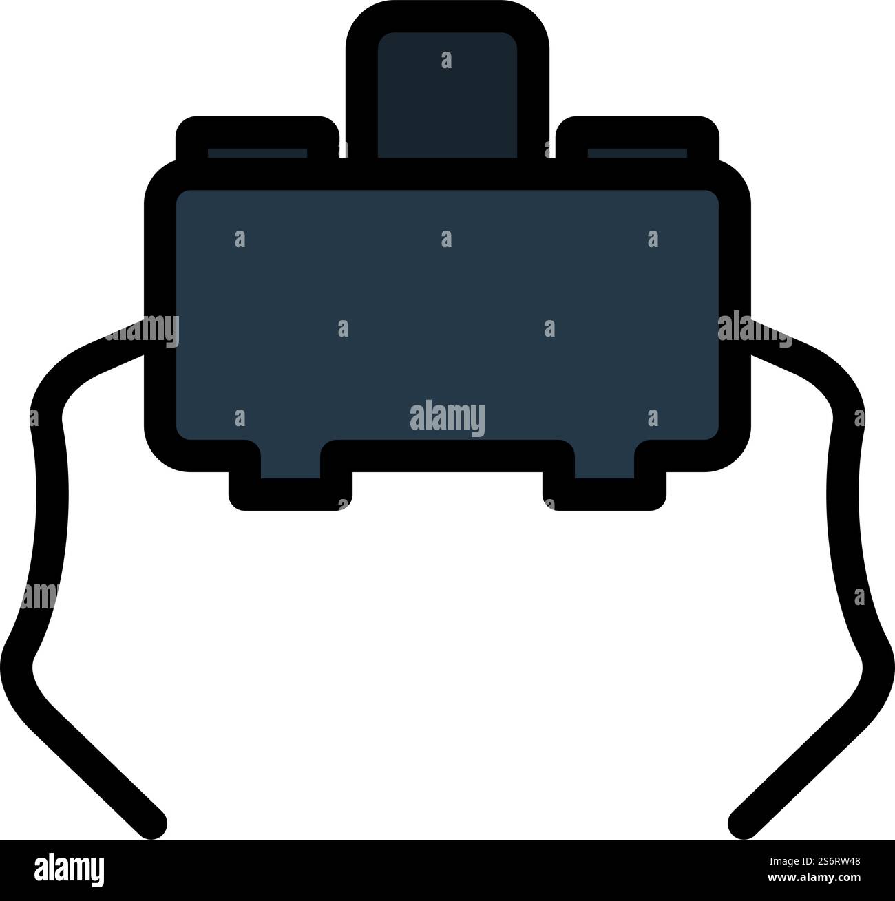 Micro Button Icon. Editable Bold Outline With Color Fill Design. Vector ...